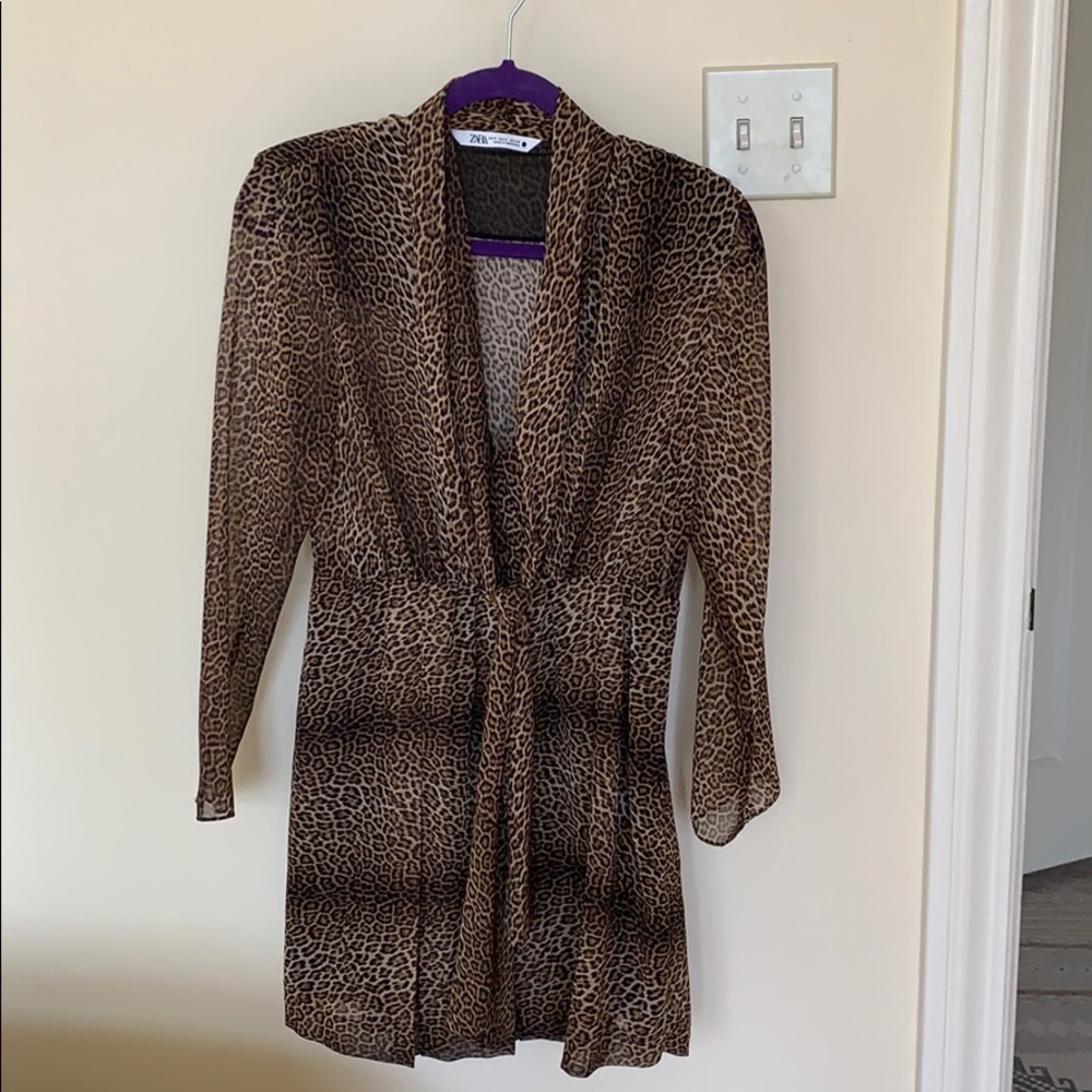 Zara leopard dress